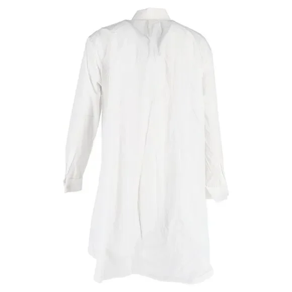 Knee Length Blouse Dress White Yohji Yamamoto Shirt Dress In White Cotton Knee Length Blouse Dress White Yohji Yamamoto Shirt Dress In White Cotton